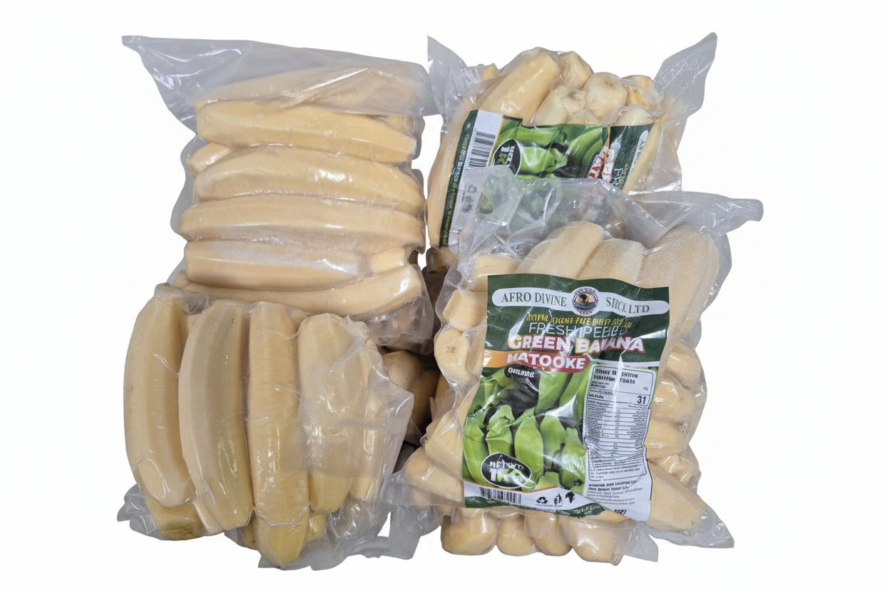Frozen Peeled Green Banana Matooke Organic 1kg