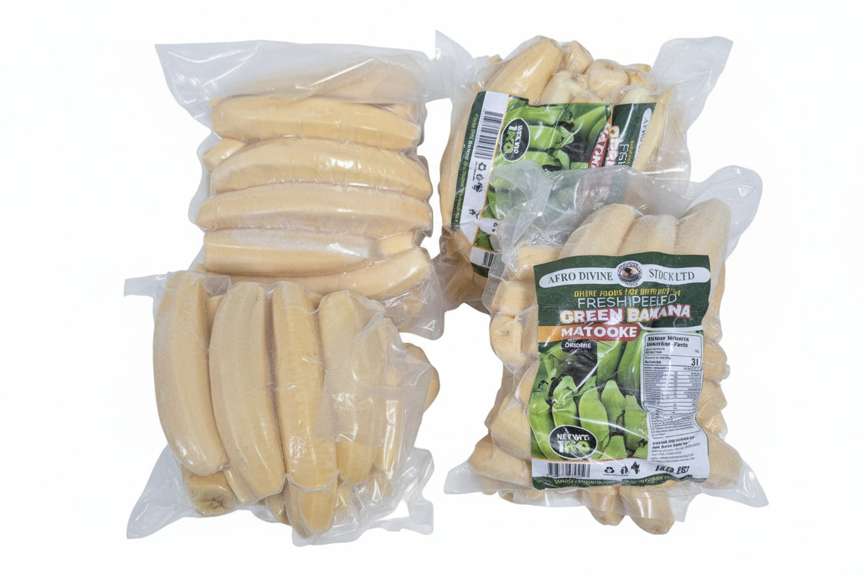 Frozen Peeled Green Banana Matooke Organic 1kg